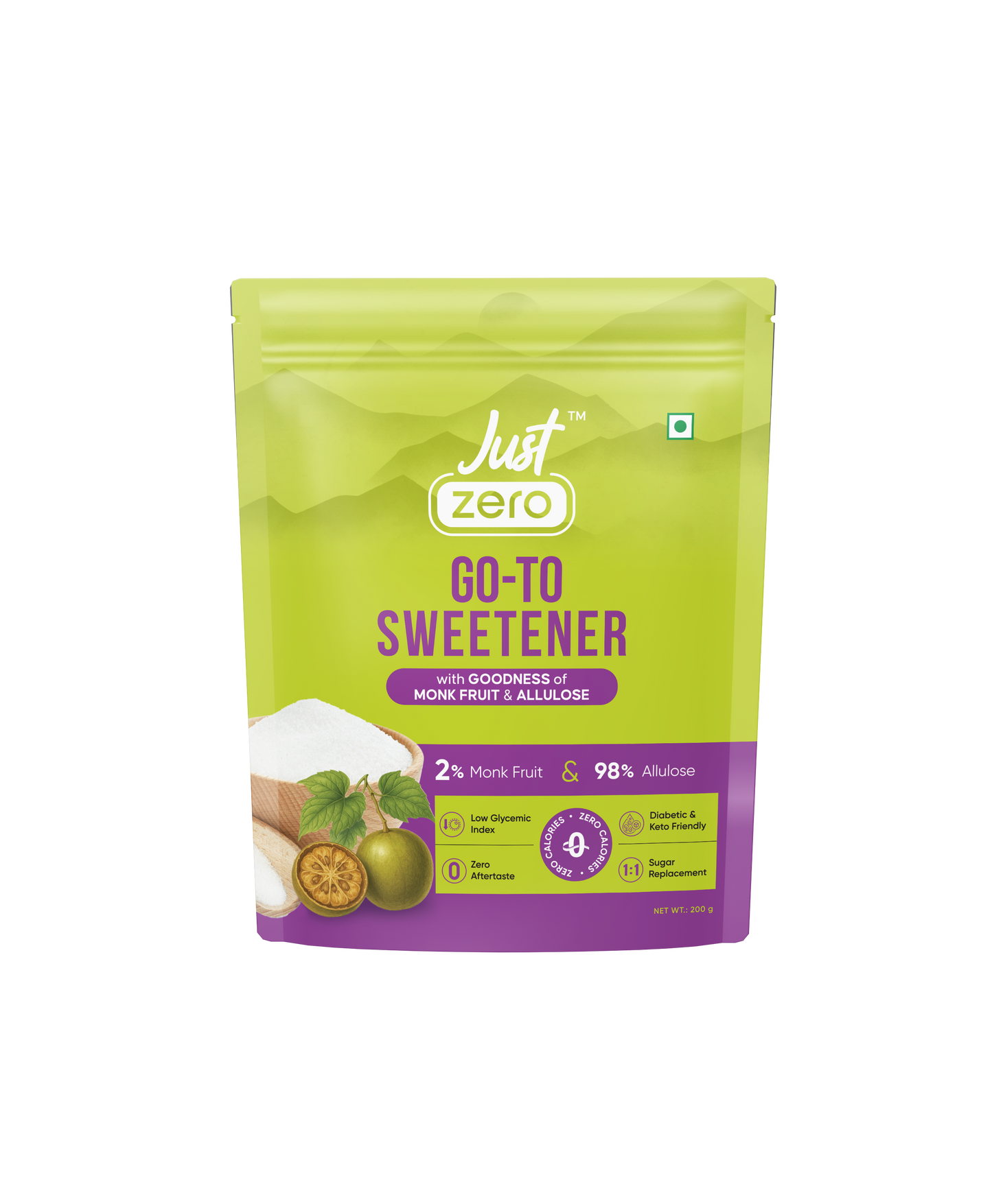 Just Zero Monk Fruit Sweetener with Allulose