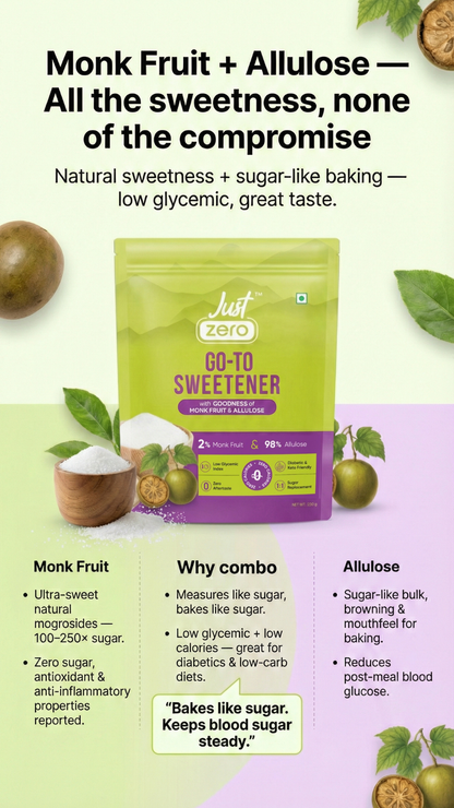 Just Zero Monk Fruit Sweetener with Allulose